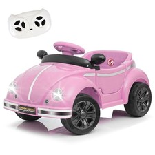 12V Kids Ride-On Car Vintage Design W/ Remote LED Adjustable Speed for Kids 2-4