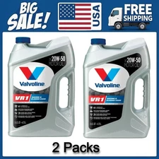 🔥COMBO 2 PACK🔥 Valvoline VR1 Racing Motor Oil SAE 20W-50, 5 Qt FREE SHIPPING