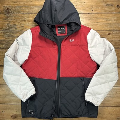 Fox Racing Hooded Jacket Red/Black/White Unisex XL Full Zip