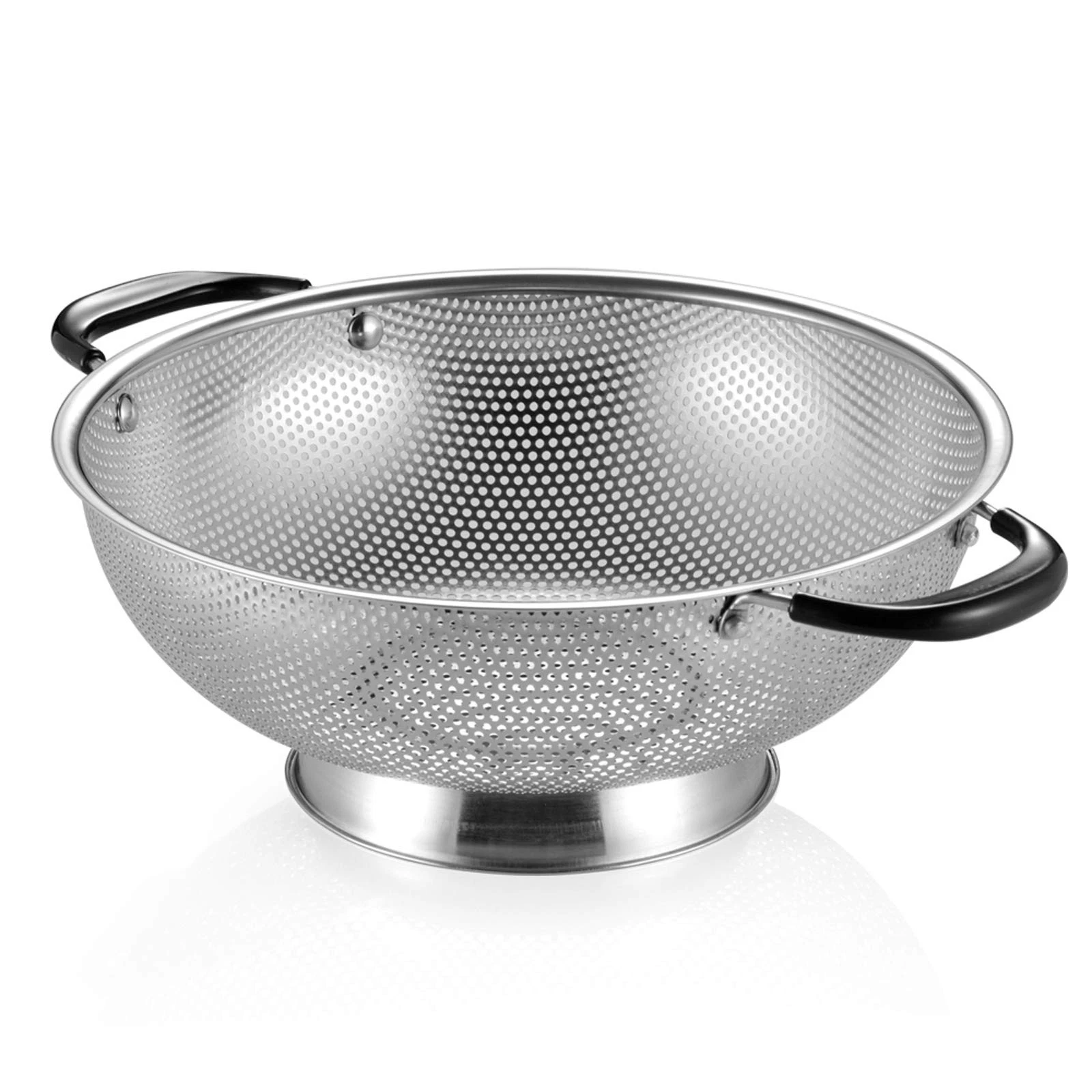 18/8 Stainless Steel Colander, Easy Grip Micro-Perforated 5-Quart Colander, S...
