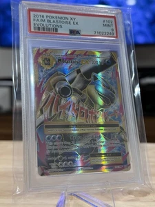 Pokémon TCG M Blastoise EX 102/108 Evolutions Holo Full Art EN 2016 PSA 9