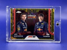 2025 Topps Chrome F1 Max Verstappen / Yuki Tsunoda #164 Duo Gold Refractor /50
