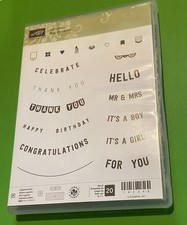 Stampin Up Any Occasion Photopolymer stamp set Used Sentiments