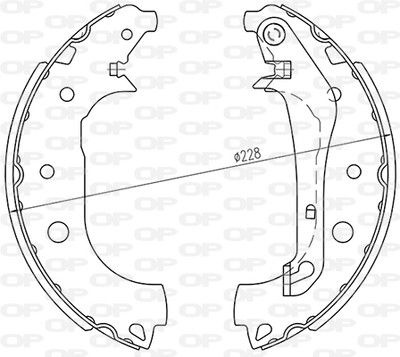 REMSA 4618.00 Kit ganasce freni Assale posteriore, 203mm, senza leva