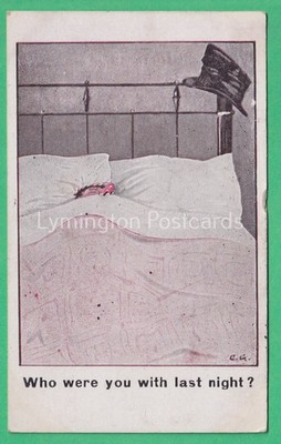  MORNING AFTER THE NIGHT BEFORE, COMIC SEASIDE CARD 1920s