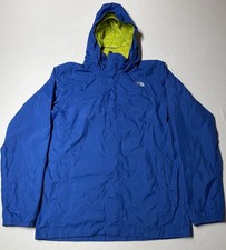 The North Face Hooded Rain Jacket Boy XL 18/20 Blue Dryvent Full Zip Mesh Inside
