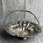 Vintage Silver Plated Pedestal Basket Bowl Fruit 12”