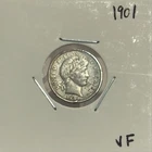 1901 Silver Barber Dime, 90% Silver, VF, Very Nice Condition! 🔥🔥