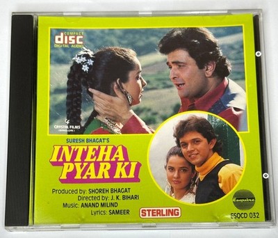 *Bollywood* Inteha Pyar Ki ESQUIRE CD Hindi Indian Soundtrack Anand Milind