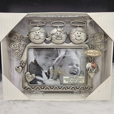 Fetco Grandkids Picture Frame Little Angels Hanging Charms Holds 5" x 3.5" Photo