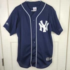Vintage New York Yankees Majestic Mesh Button-Down MLB Baseball Jersey Adult M