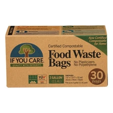 Certified Compostable Food Waste Bags  30 Count By If You Care