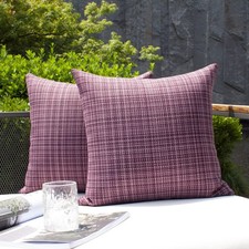 Kevin Textile Outdoor Waterproof Throw Pillow Covers 26x26 Inch Pack of 2 Wov...