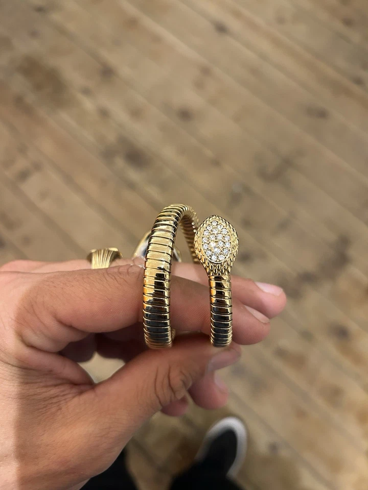 Just Cavalli Snake Watch Emerald Green and Gold Stainless Steel Watch - Image 3 of 4