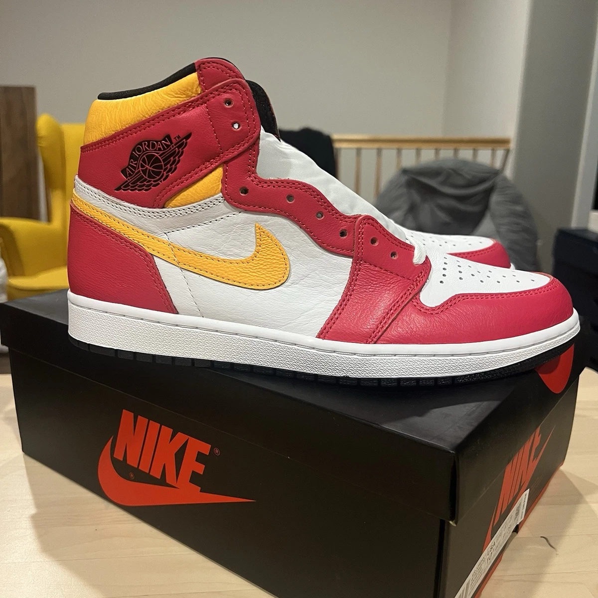 Jordan 1 Retro High OG Light Fusion Red 2021 for Sale