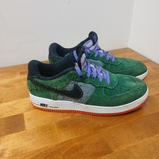 Nike Air Force 1 Shoes Boys Size 3 Green Suede Sneakers Multicolor DZ5289-300