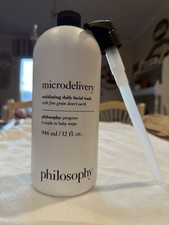 Philosophy Microdelivery Exfoliating Daily Facial Wash W/Pump HUGE 32 fl oz.