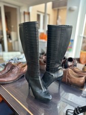 Exklusive High Heels Stiefel mit Plateau - made in Italy