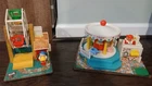 Vintage Fisher Price Ferris Wheel and Merry Go Round Lot of 2 READ
