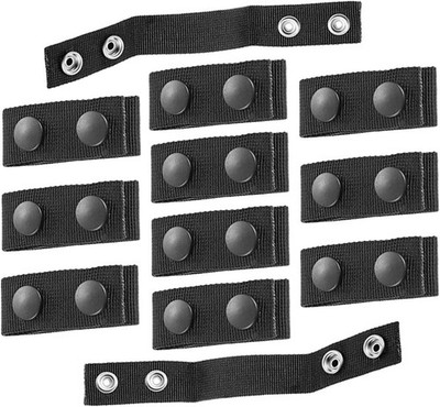 12 Pcs Duty Belt Keeper Stays Holders Nylon Double Snaps,Fit for 2''-2.25'' Wide D