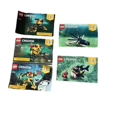 Lot of 5 LEGO Creator Instruction Manuals Only!2019-2020 31090 And 31088