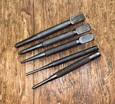 VINTAGE ECLIPSE CENTRE PUNCHES X5 ENGINEER WORKSHOP METALWORK ENGLISH OLD TOOLS