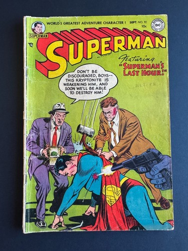 Superman #92 - Cover art by Win Mortimer (DC, 1954) VG