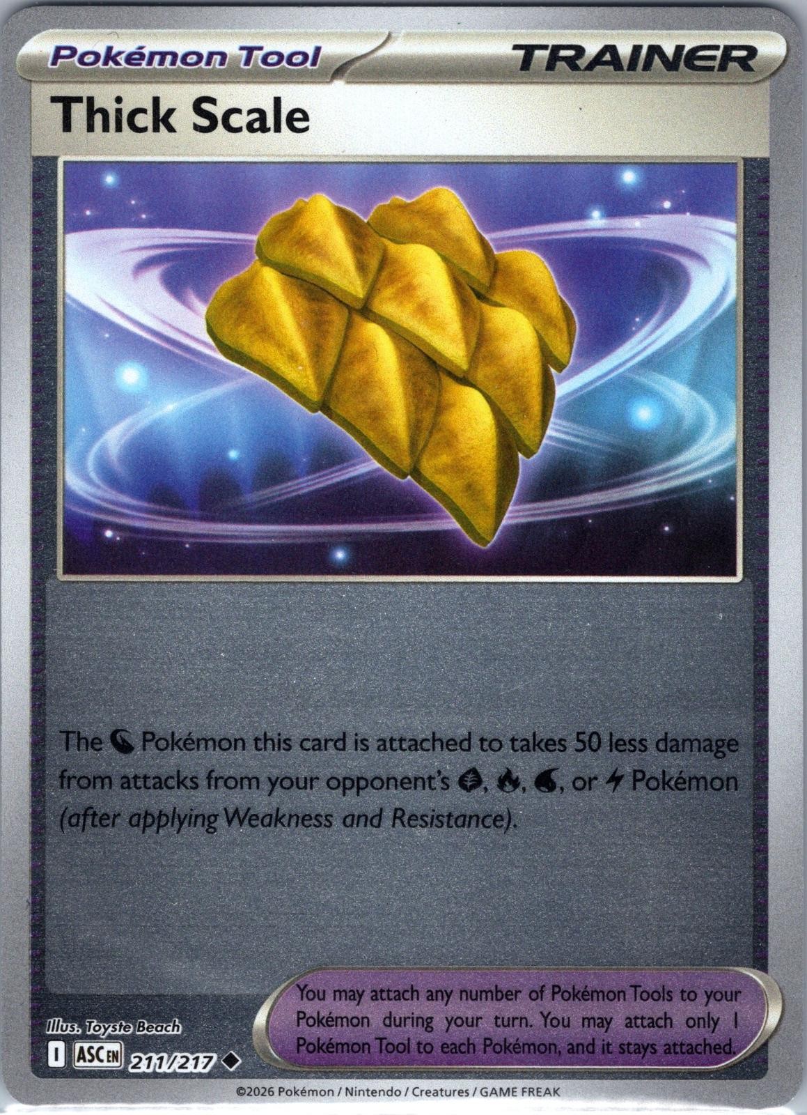 Thick Scale 211/217 Uncommon Ascended Heroes Pokemon Reverse Holo Near Mint
