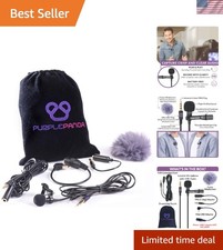 Wired Lavalier Microphone Omnidirectional Attachable Lapel Mic Compatible w...