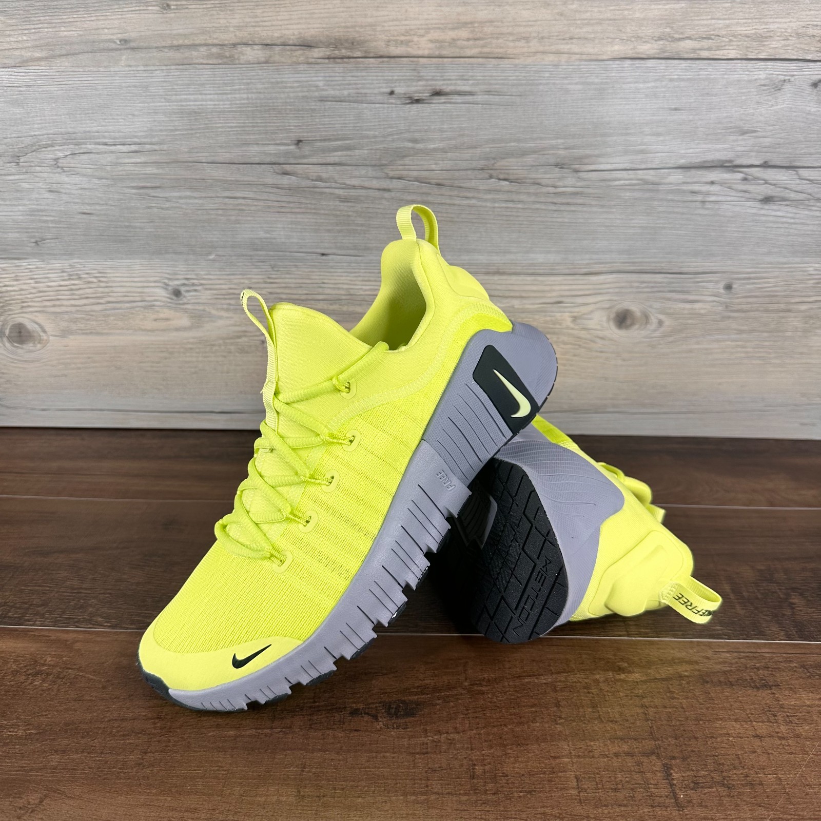Nike Free Metcon 6 Mens Size 9 Light Lemon Twist Cement Grey Black FJ7127 700