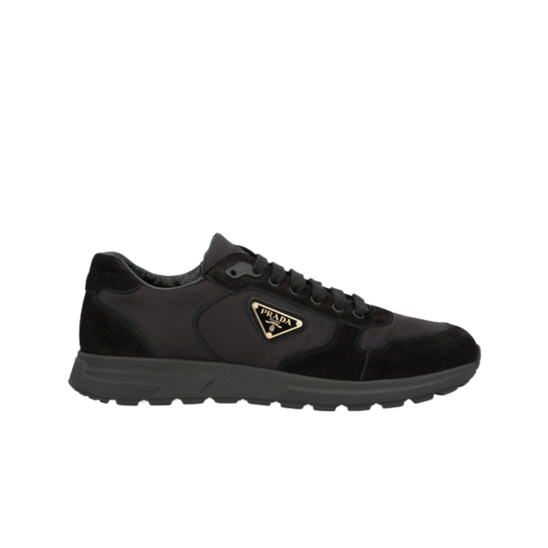 Prada Prax 2.0 Re-Nylon and Suede Sneakers Black