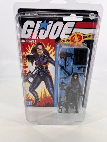 GI Joe Hasbro Retro Collection Cobra Baroness W/ Protech Star Case New