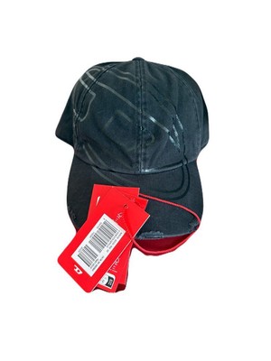 Diesel Men C-Colm-Sten Vintage Black Distressed Cap Almost