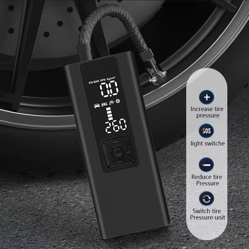 Car 12V Electric Handheld Wireless Compressor Aria Portable Tire Pump Inflators - Picture 2 of 20