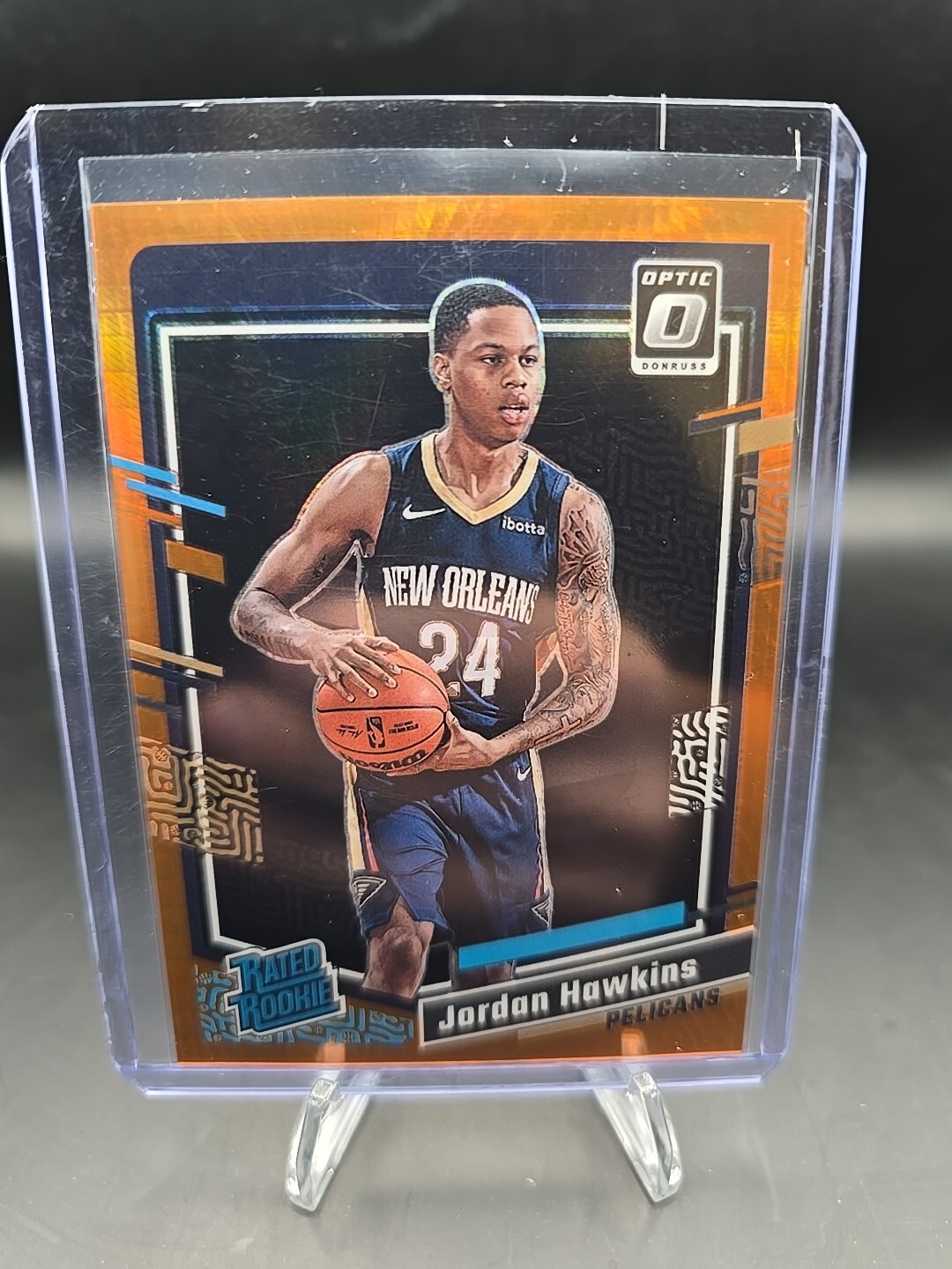 2023-24 Donruss Optic Hyper Orange Rated Rookie #238 Jordan Hawkins(RC) /99