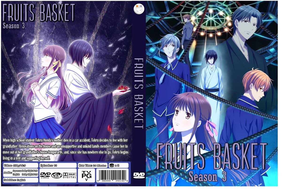ANIME, FRUITS BASKET 1ST-2ND-3RD, 8 DVD, 63 EPISODIOS, ENG/AUDIO