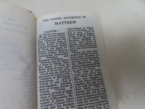 Neues Testament Psalmen Sprüche ROT Kunstleder Taschenbibel - Bild 5 von 5
