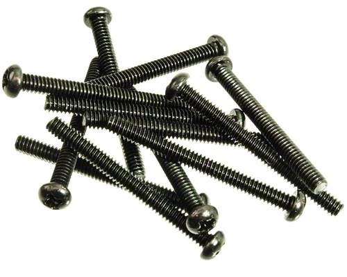 12 Pack of Humbucker Pickup Mounting Screws Black Finish