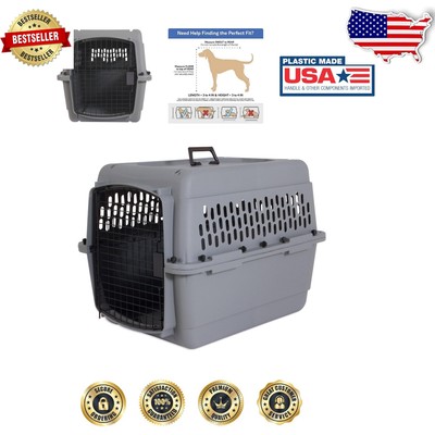 28-Inch Aspen Pet Plastic Dog Carrier: Secure and Ventilated Travel Solution