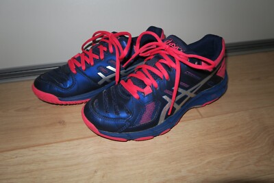 ASICS Gel Beyond Damen Kinder blau pink Turn Sport Schuhe Halle Handball Gr 37,5