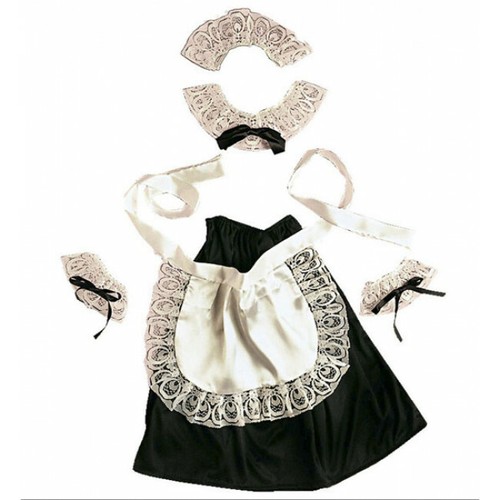 SET CAMERIERA COPRICAPO GIROCOLLO POLSINI GONNA E GREMBIULE | eBay