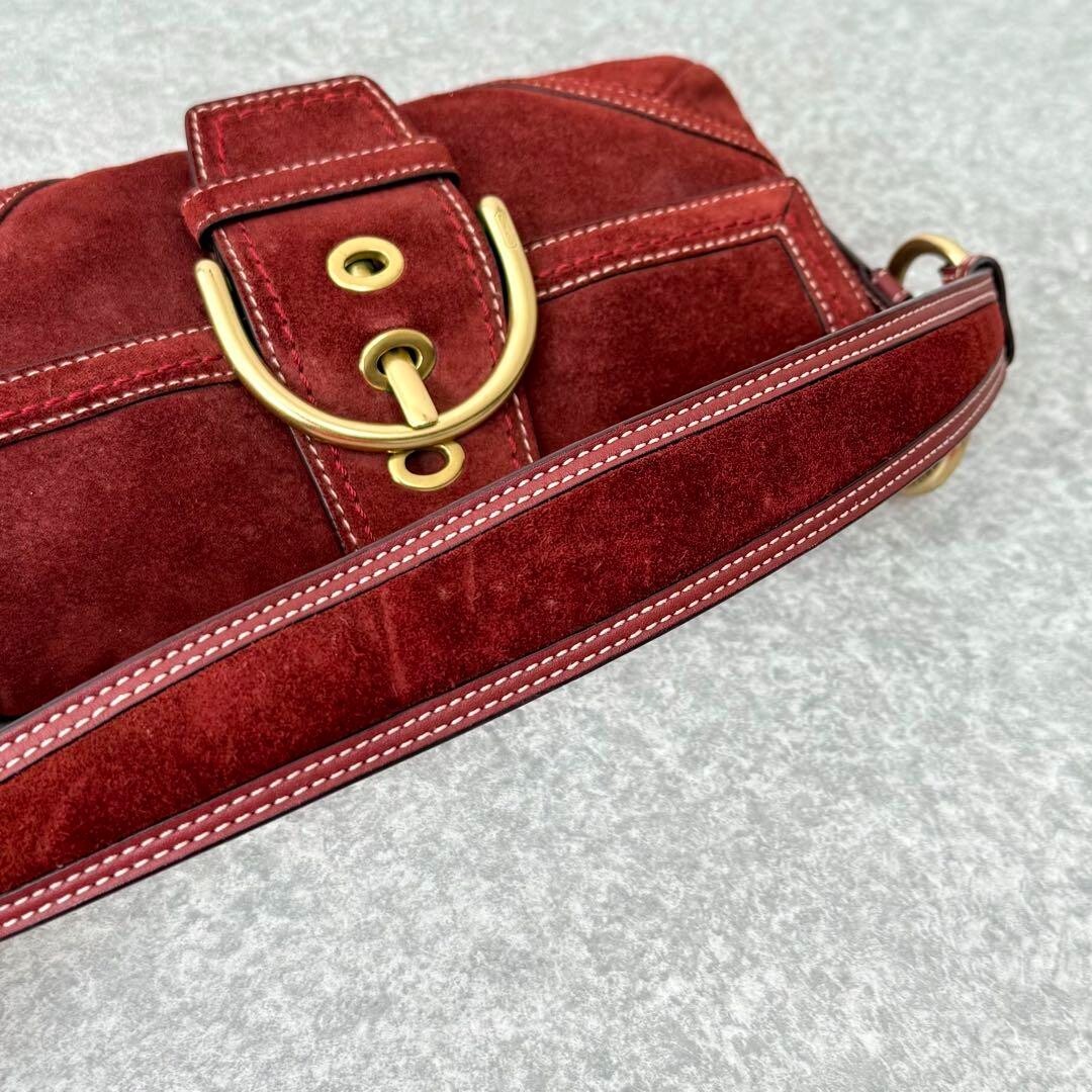 バッグ Coach Soho Red Suede Flap Shoulder Bag Authentic Coach Soho Y2K Red Suede Shoulder Bag | eBay