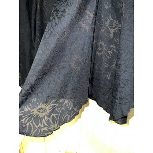 Witchy SKIRT Medium 8 Black Burnout Lace Fit & Flare A-Line Trapeze Hem Lined - Picture 3 of 9