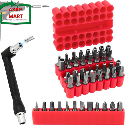 46Pcs Security Bit Set with Security Torx, Square, Metric & SAE Hex, Torq, Phill