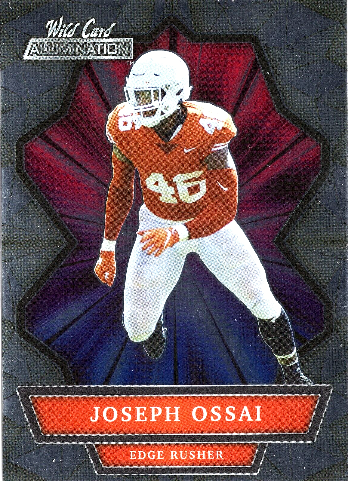 2021 WILD CARD ALUMINATION #ABC-27 JOSEPH OSSAI TEXAS LONGHORNS RC