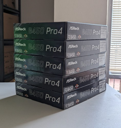 New ASROCK B450 PRO4 Socket AM4 ATX Motherboard - Picture 3 of 4