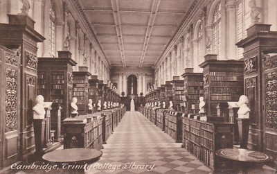 CAMBRIDGE - TRINITY COLLEGE LIBRARY (FRITH) S/W POSTKARTE 