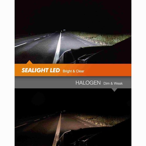 SEALIGHT X1 H11/H9/H8 6000K Super Bright White LED Headlight Bulbs Low Beam 2PCS - Foto 3 di 10