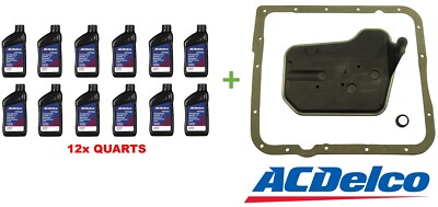 12x ACDelco Dexron VI Full Synthetic 10-9243 ATF Filter Gasket 4L60E Shallow Pan