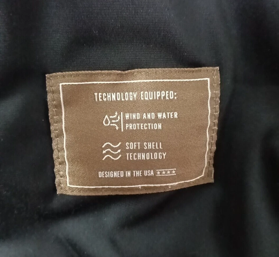 Ariat Mens Fleece Lined Brown Softshell Jacket Wind Water Protection Size XL - Image 3 of 4